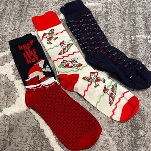 Men’s Christmas Dress Socks Set of 3